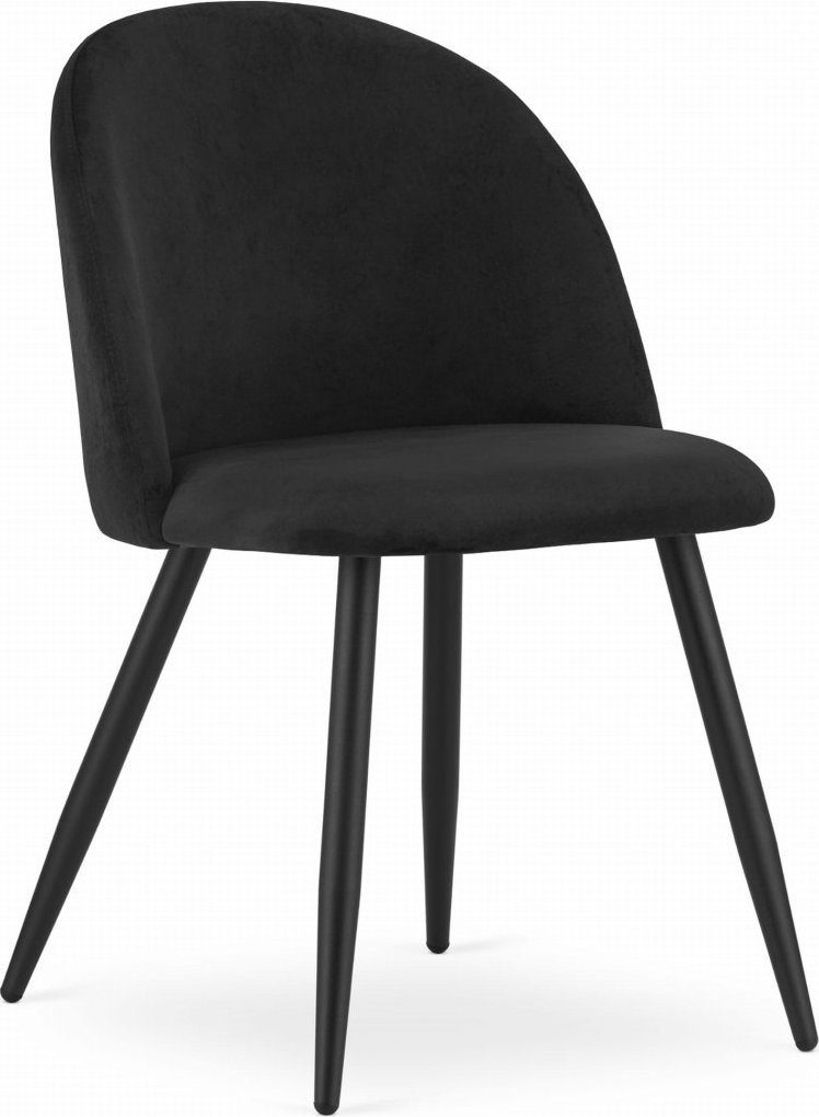 Krzesło BELLO - aksamit czarne / nogi czarne x 1
