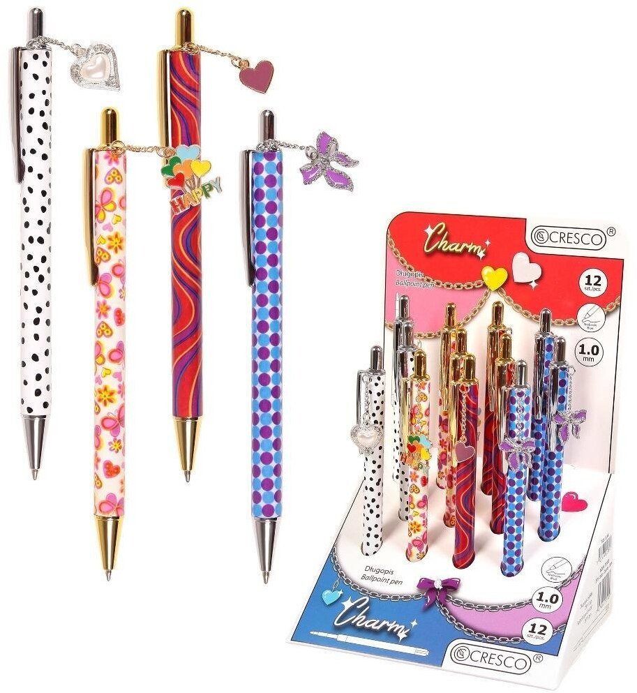 Długopis Charm z zawieszką (12szt)