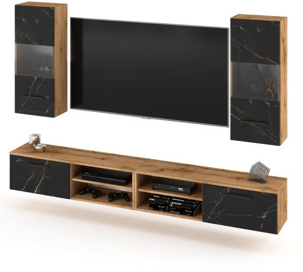 Meblościanka Pod Telewizor Nowoczesna Rtv Blande 240cm Szafka San Sebastian