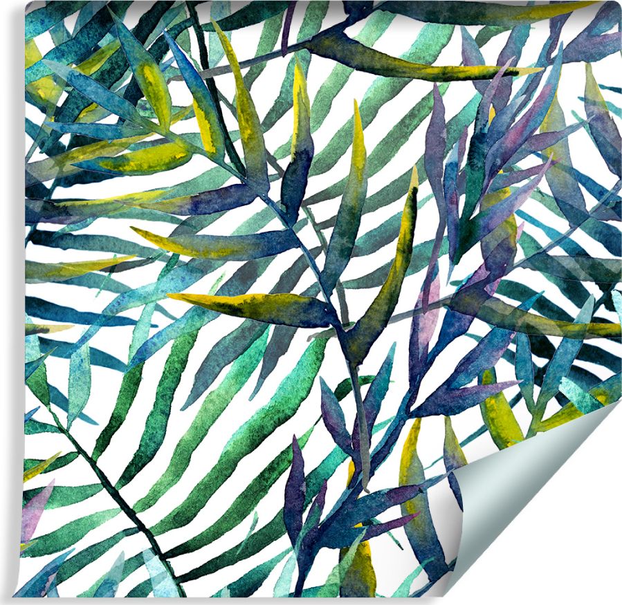 Muralo Tapeta Liście Akwarela