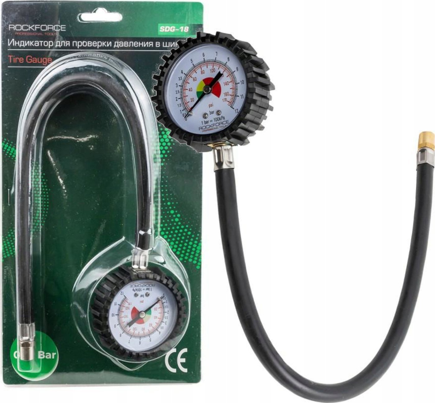 Rockforce Wskaźnik ciśnienia w oponach (0-12 Bar)
