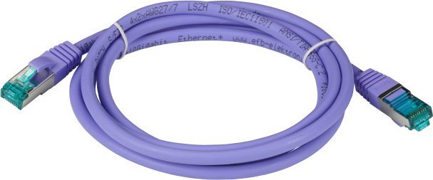 EFB EFB RJ45 Patchkabel S/FTP Cat6A LSZH Violett Laenge 1m 4x2xAWG27/7 nach TIA/EIA568B geschirmt Uebertragungsstandards 10Gbit