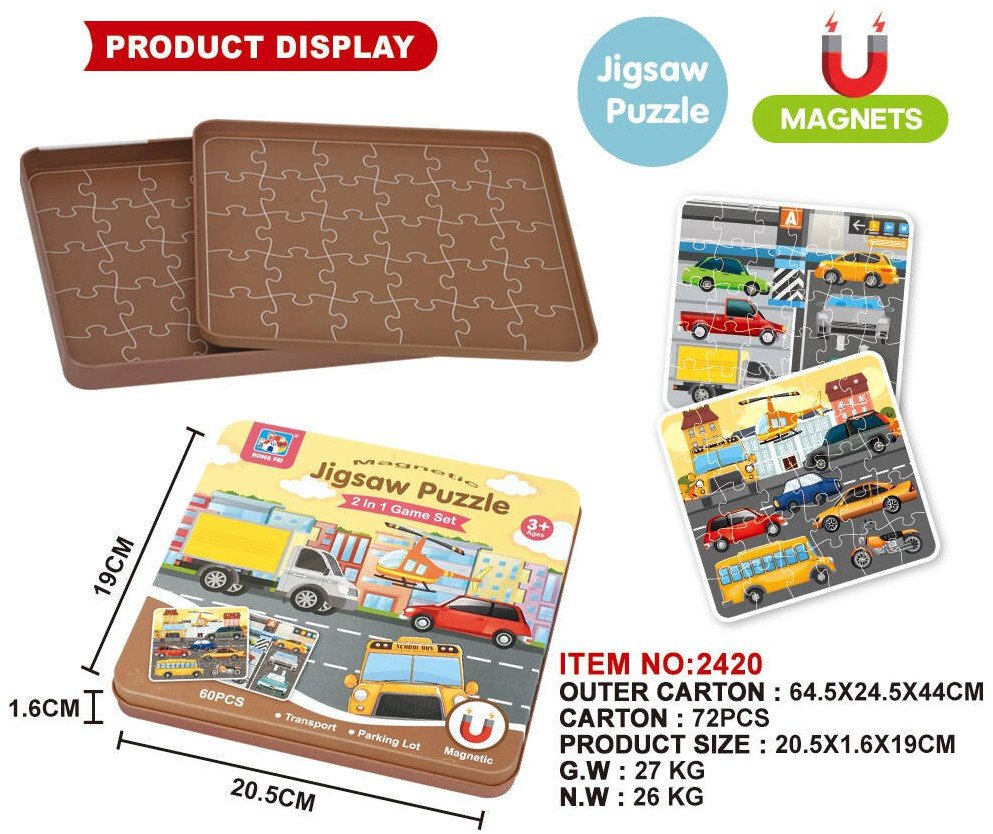 Magnetyczny Zestaw Puzzle Miasto EDUKAMP