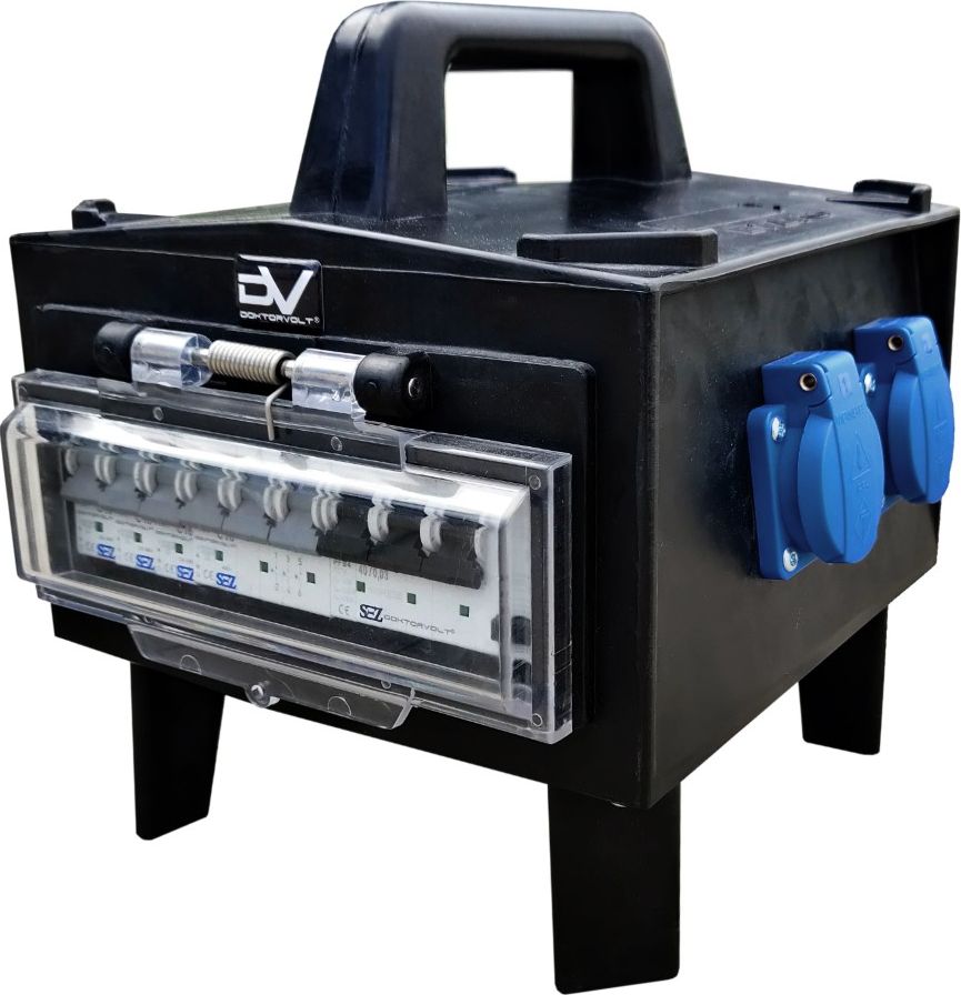 Doktorvolt Rozdzielnica BAGU-S/FI 1x16A 3x230V 1x wtyczka odbiornikowa 32A gumowa IP44