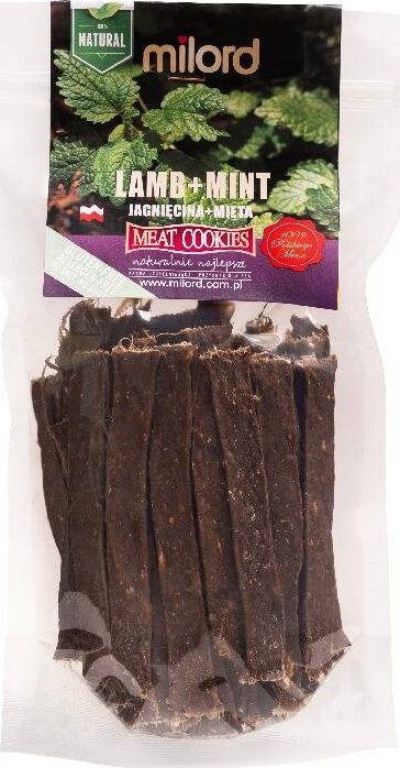 Przysmak dla psa Milord jagnięcina z miętą paski 70 g