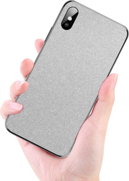 Rock Space Folia UZIEN od ROCK SPACE na tył telefonu - brokat : Kolor - srebrny