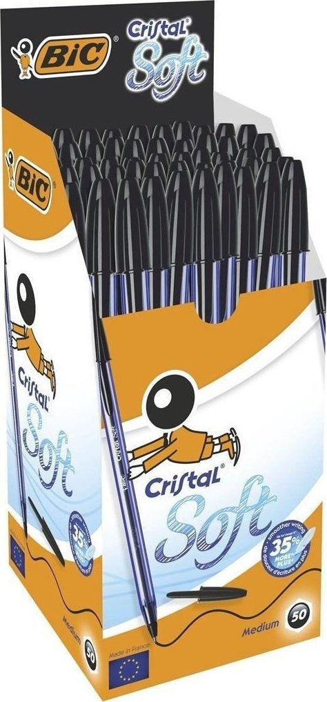 Bic Długopis Cristal Soft czarny (50szt) BIC