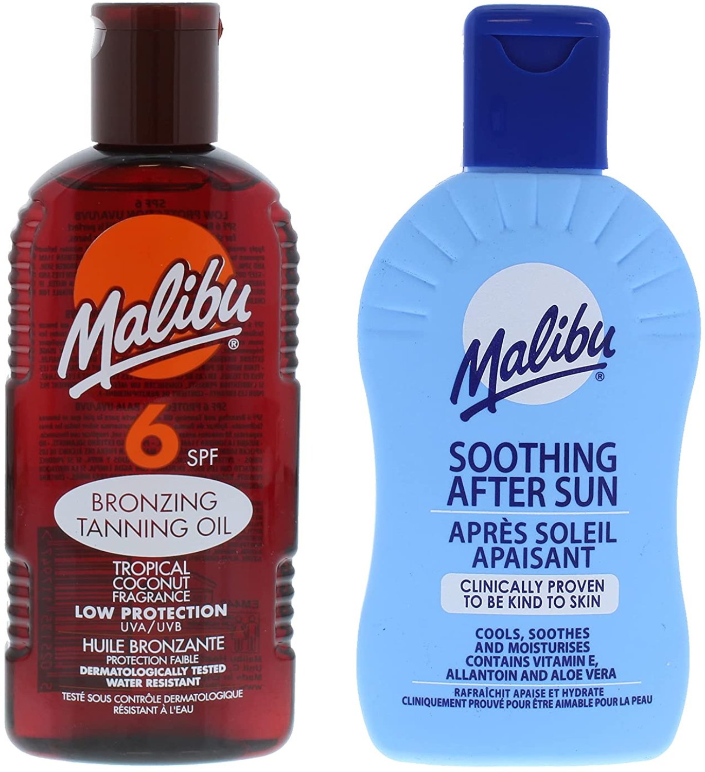 Malibu SPF6 Olejek Brązujący 200ml + Balsam Po Opalaniu 200ml