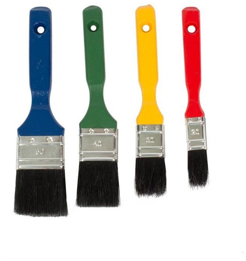 FLAT PAINT BRUSHES SET OKKO (4 PCS)