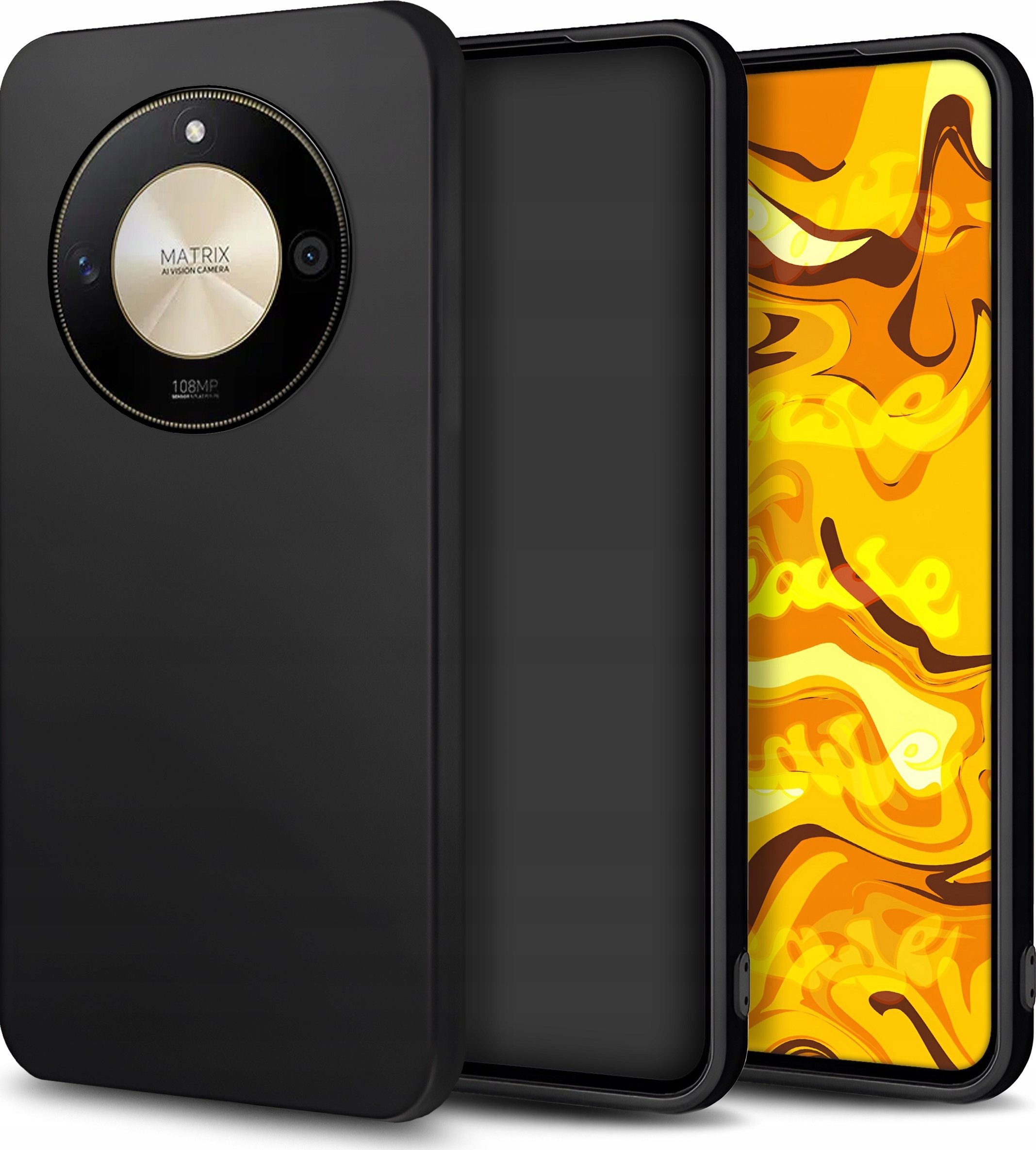 Hello Case ETUI DO HUAWEI HONOR X50 5G GUMOWE OBUDOWA CZARNE MATOWE SILIKON POKROWIEC