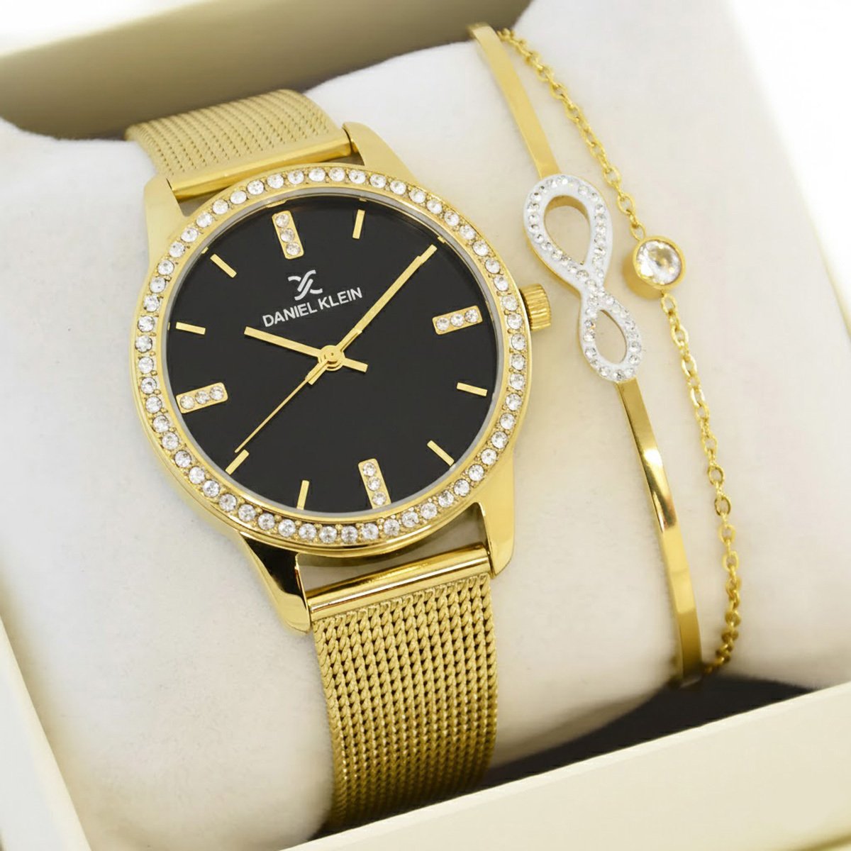 Zestaw damski zegarek Daniel Klein CORINA 13696-3 złoty czt + bransoletka