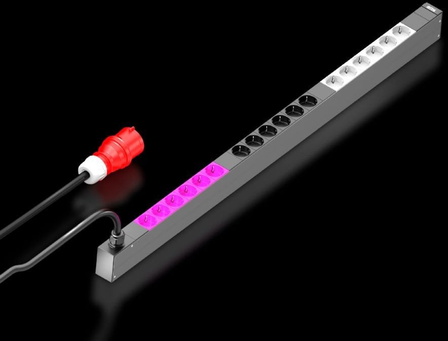 Rittal 7979.133, Basic, 0U, Three-phase, Vertical, Aluminium, Plastic, Black, Silver