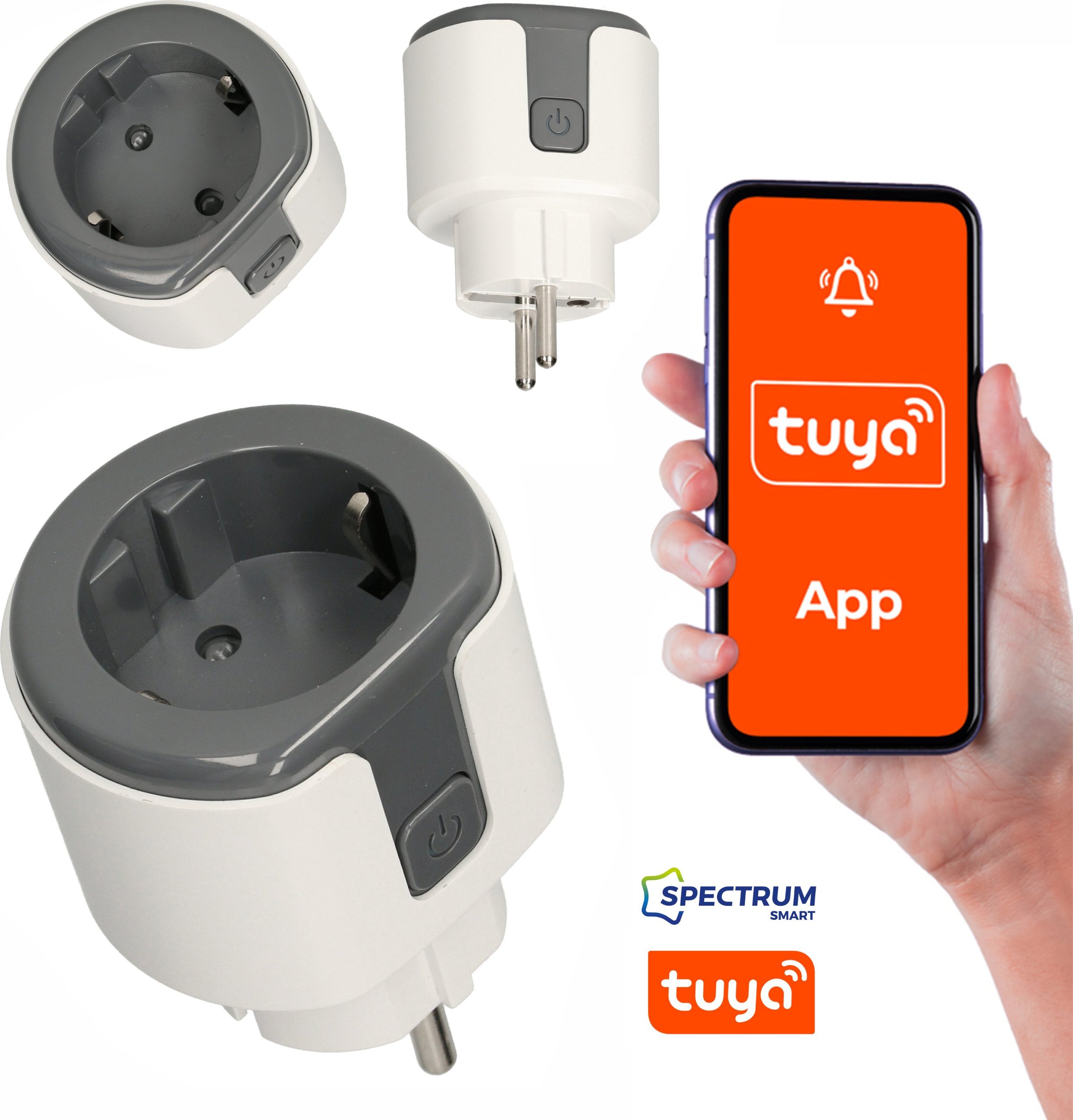 MEGAKABEL Gniazdko smart WIFI TUYA inteligentne programator timer 16A 230V RH-EU01 MK MEGAKABEL