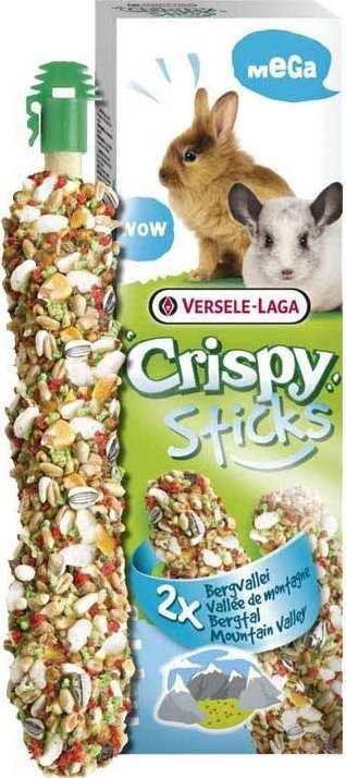 2 kolby dla królików i szynszyli Versele Laga Mega Sticks Rabbits-Chinchillas "Mountain Valley" 140g