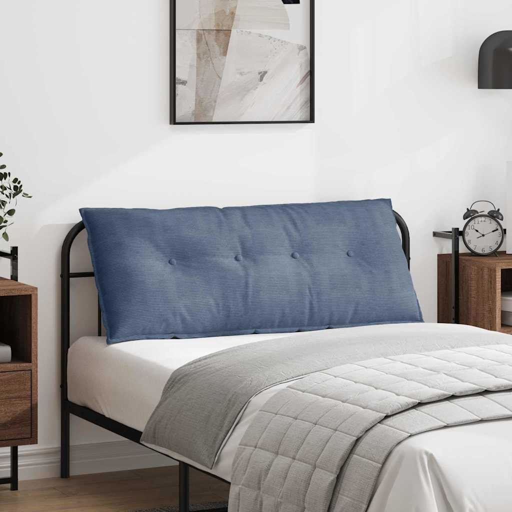 vidaXL Poduszka na plecy Niebieski 120 x 50 cm Tkanina sztruksowa