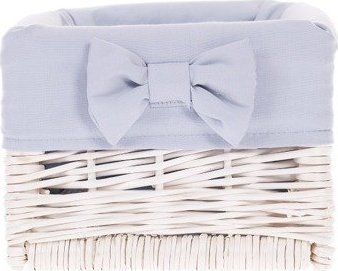 WickerPL Skrzynka z obszyciem wybielana 30x30 H15 cm