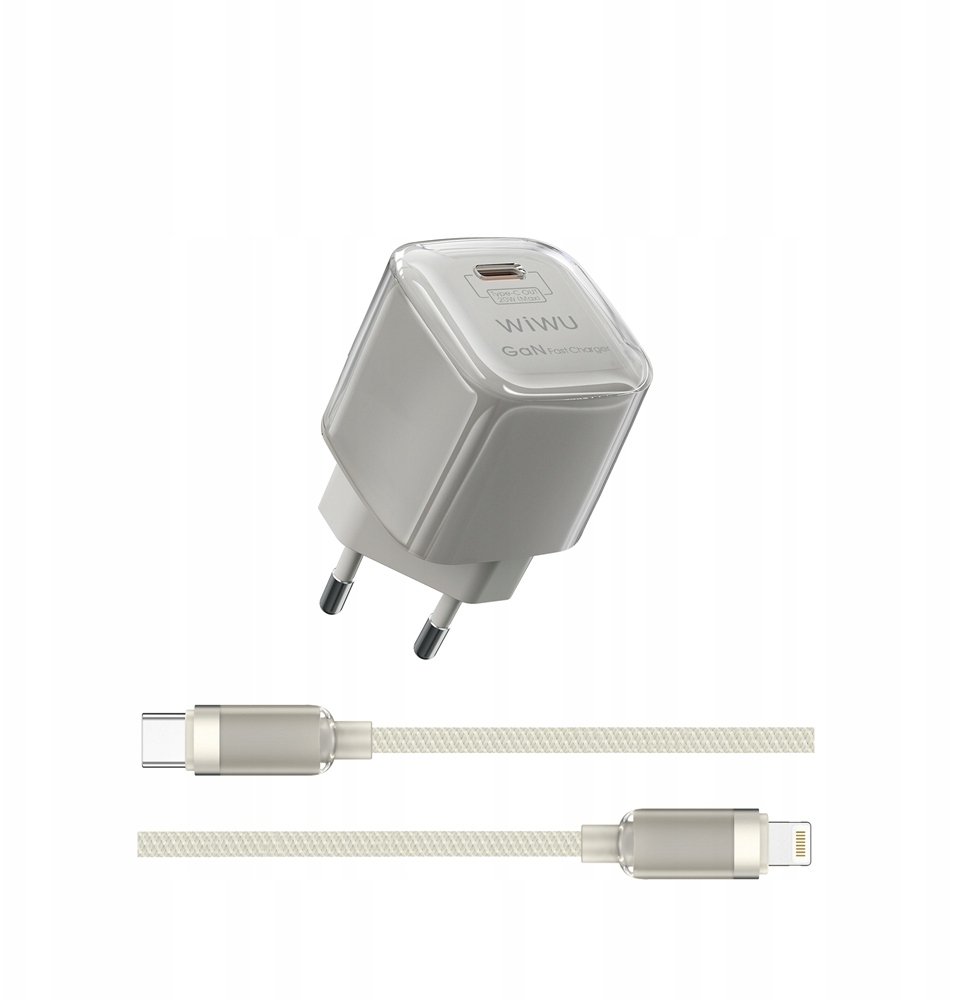 WIWU ładowarka Jello 30W GaN Charger Sets Wi-U017 C-L, EU Plug
