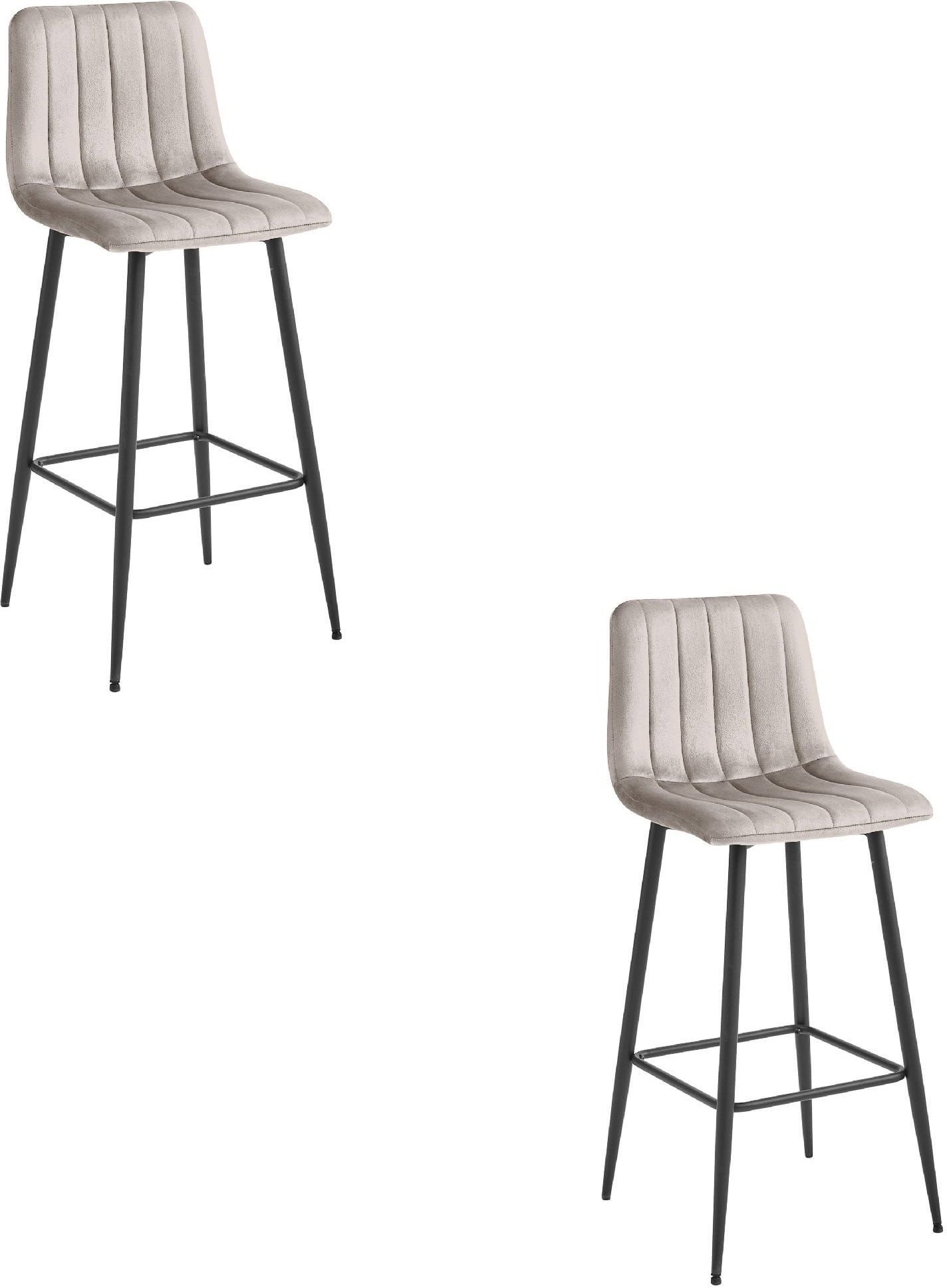 Leobert Hoker barowy POZZA aksamitowy welur ciemny beż nogi czarne z podnóżkiem x2