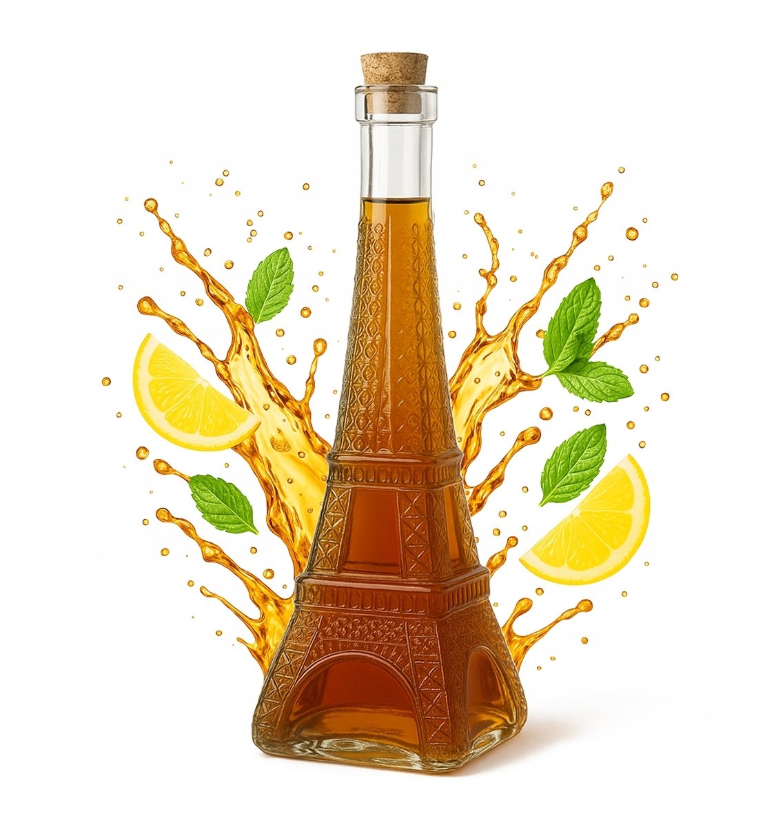 Pojemnik Butelka Szklana Wieża Paris 350 ml na Alkohol Nalewki Wino Prezent