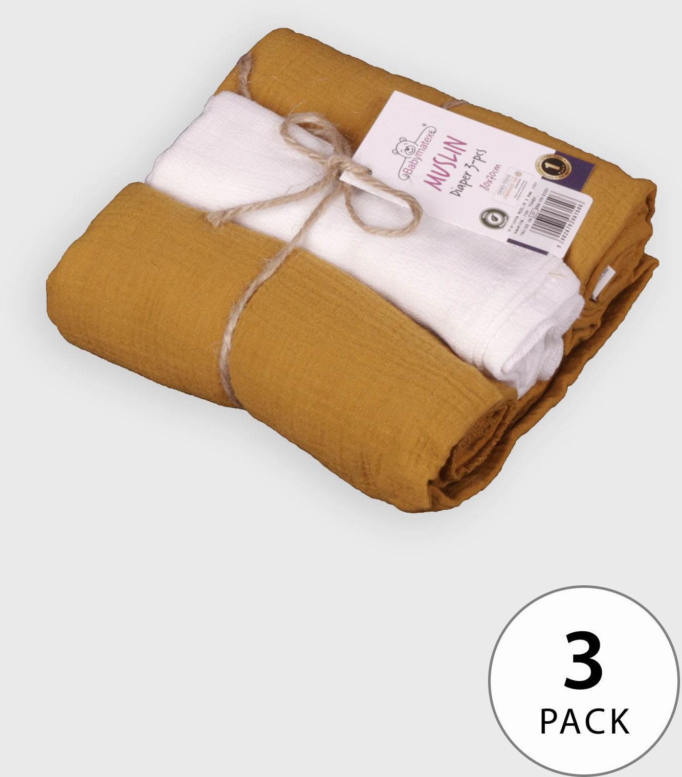 Pielucha MUSLIN 3 pak (incl.1x tetra), roz. 70x80