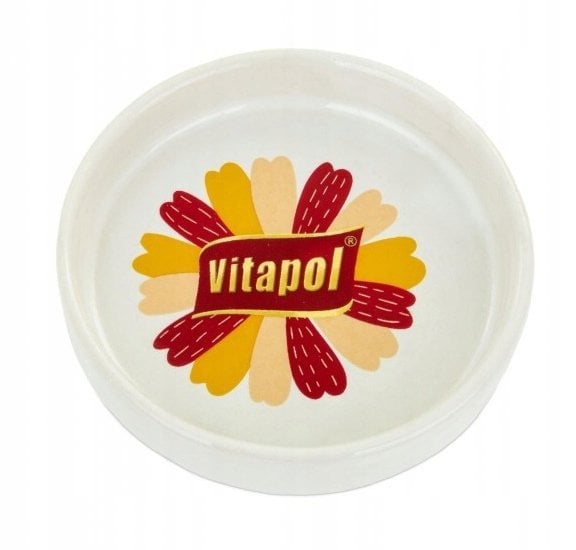 Vitapol Miska dla chomika, biała, nadruk ceramiczna, 50ml