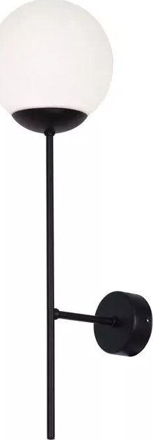Kinkiet Lumes Czarny nowoczesny kinkiet z okrągłym kloszem - S805-Fiva