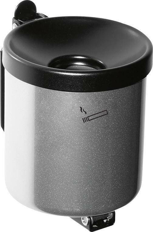 neutralna linia produktów Popielnica scienna, z mechaniz. przechylnym, Rondo Junior, niklowo-srebrna