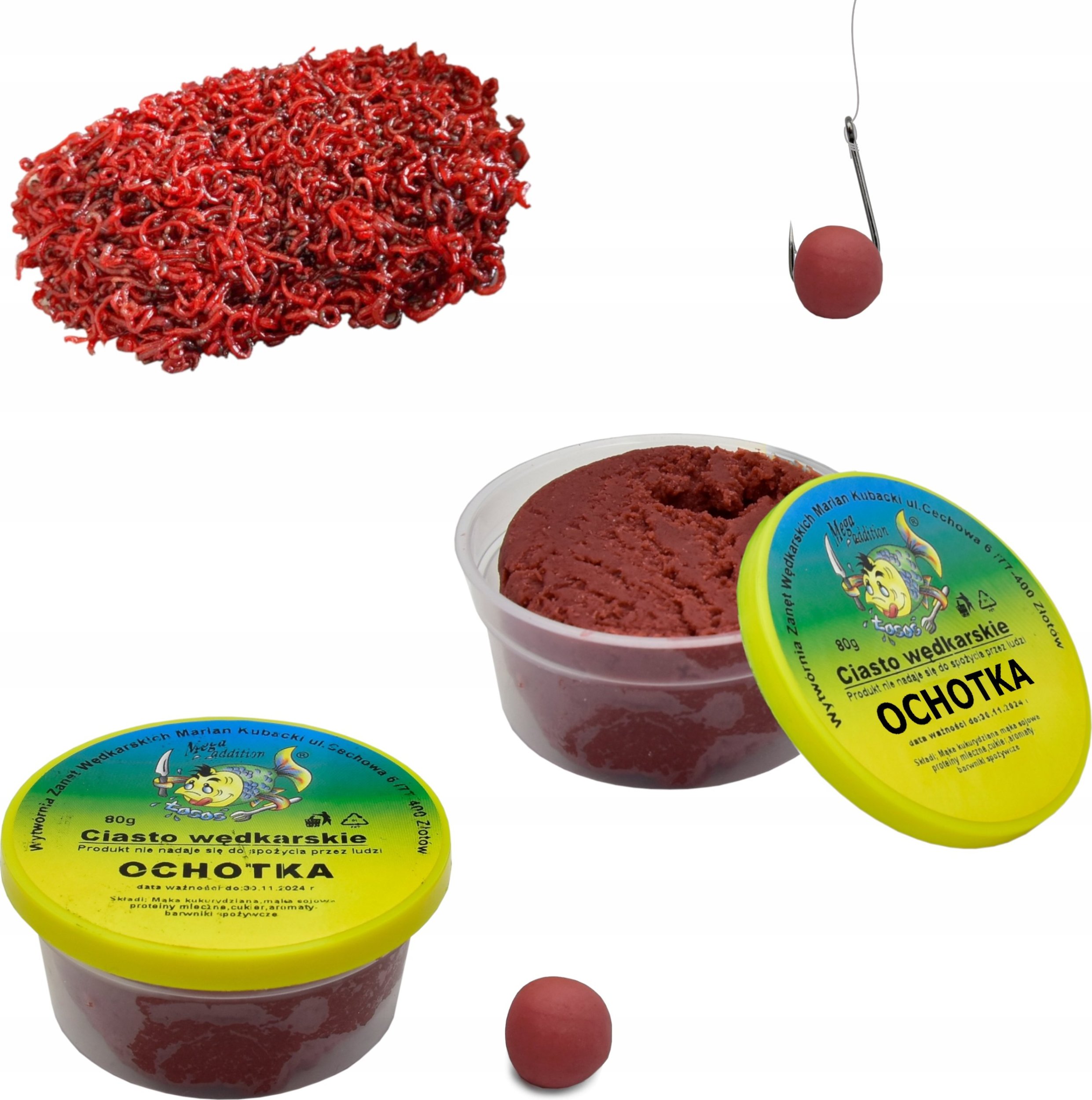 Wytwórnia Zanęt Wędkarskich Gotowe Proteinowe CIASTO WĘDKARSKIE 80 g OCHOTKA
