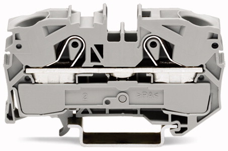 Wago Złączka przelotowa 2-przewodowa 36,9x69,8mm szara - 2016-1201