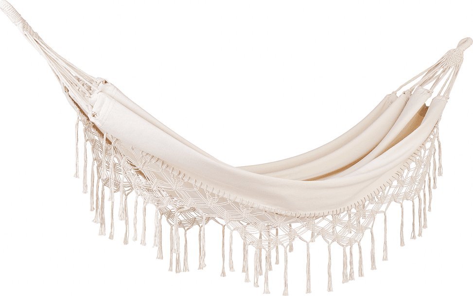 Beliani Hamak ogrodowy bawełniany beżowy ROCCA