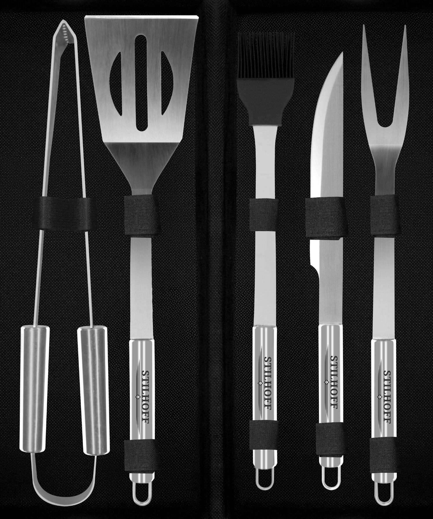 Zestaw akcesoria do GRILLA STILHOFF sztućce przybory 6szt 5+walizka