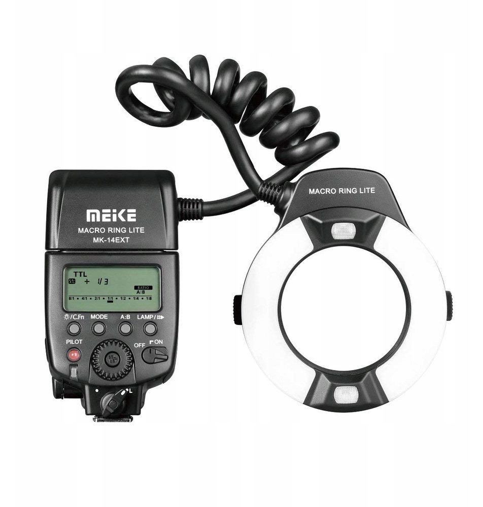 Lampa Błyskowa LED TTL do Makro Makrofotografii do Nikon / Meike MK-14EXT-N