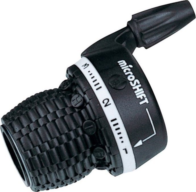 Microshift Manetka MICROSHIFT, Lewa, 3.rzędowa, Kompatybilna z Shimano, Twist Shifter, Indeksowanie (NEW)
