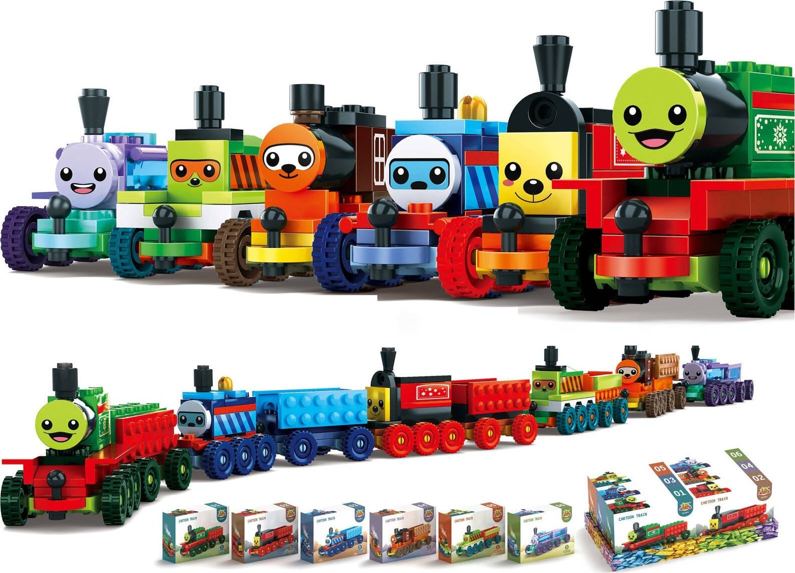 Trifox KLOCKI LOKOMOTYWA +45 ELEMENTÓW 1szt