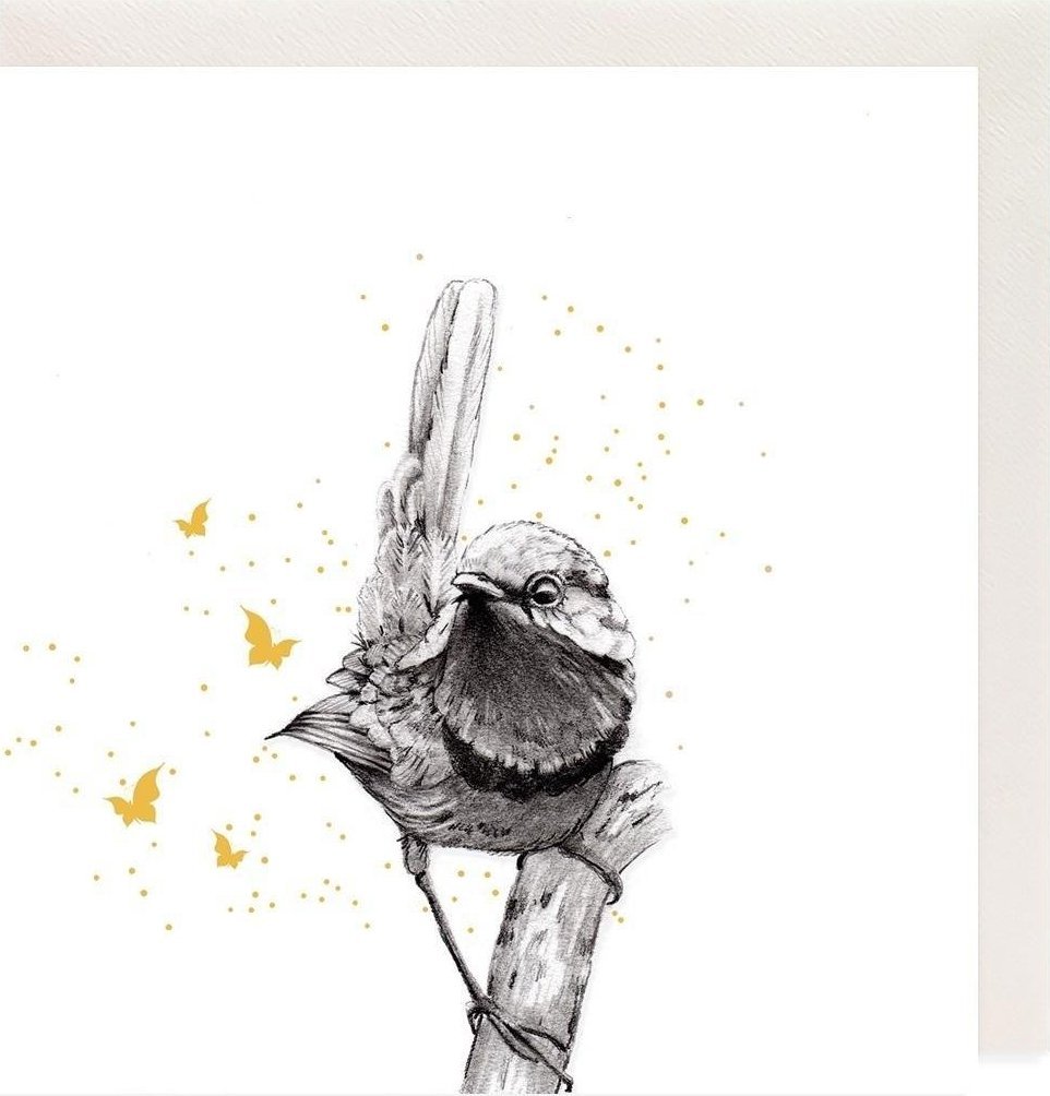 Clear Creation Karnet Złocony kwadrat CL3809_BL Strzyżyk