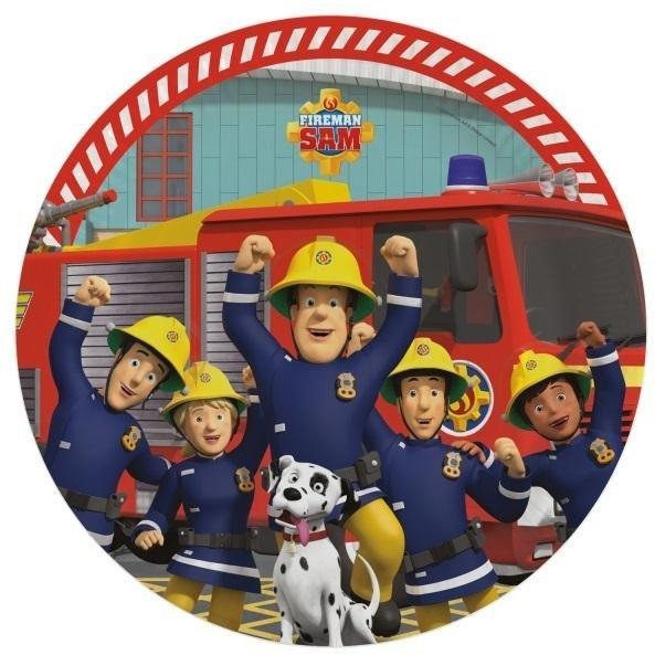 Talerze owalne papierowe straż 23cm 8szt