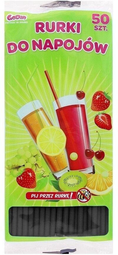 GoDan Rurki zginane wielokrotnego użytku czarne 50szt