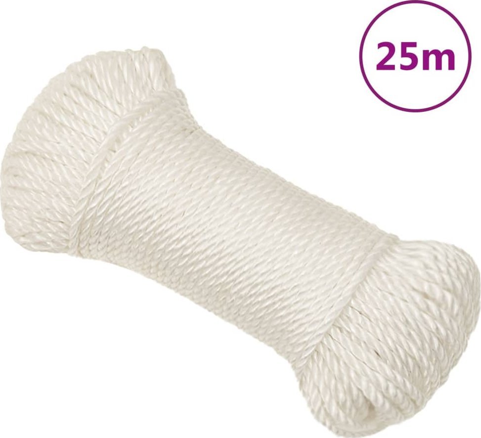 vidaXL vidaXL Linka robocza, biała, 3 mm, 25 m, polipropylen