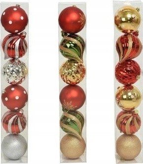 Kaemingk Bombki na choinkę świąteczne nietłukące mix 6 szt.