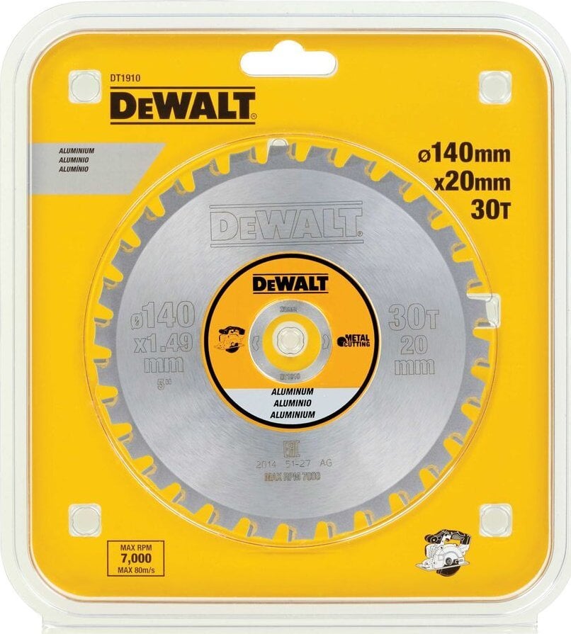 Dewalt dewalt akcesoria 140 x 20 30t alu cordless