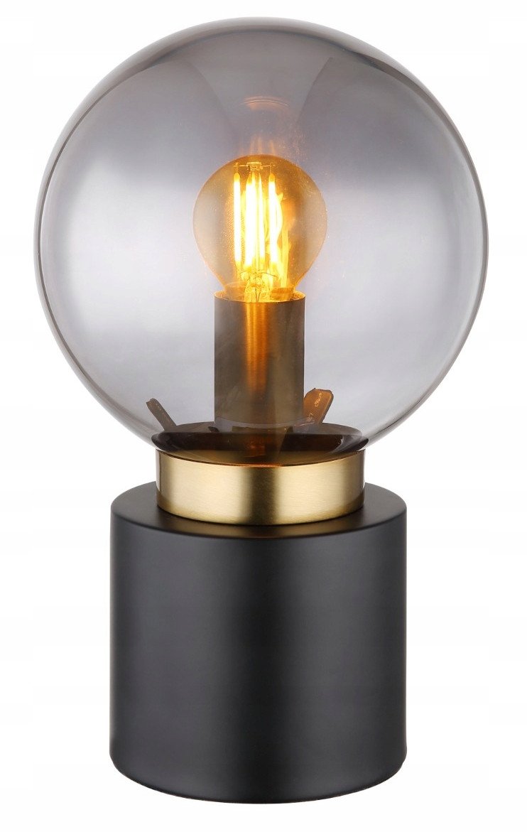 Table lamp GLOBO MARKA, 1xE14, 25W, 230V, cable 1.5m, metal, black color, o15x24.5cm