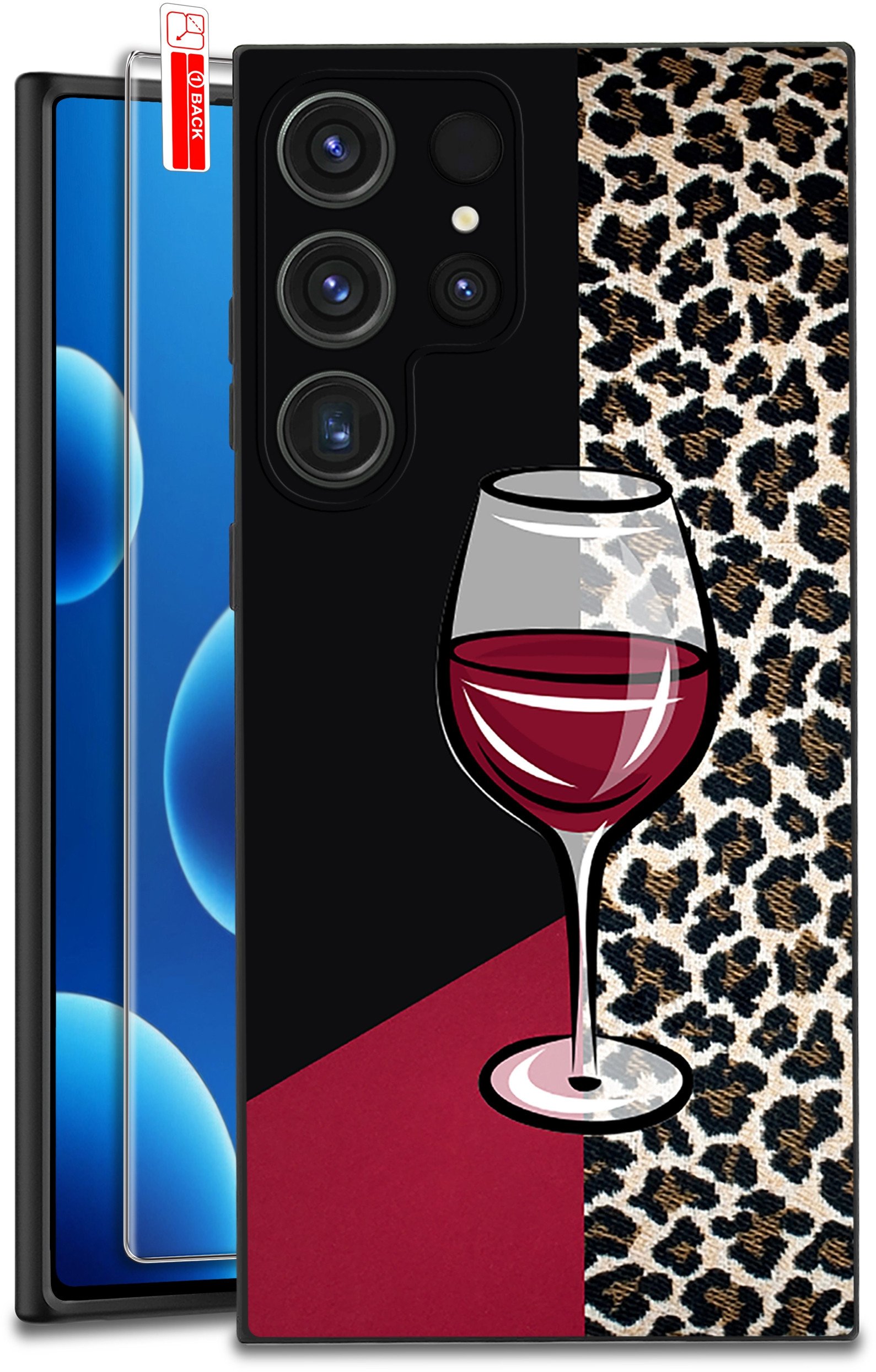 ETUI do Samsung Galaxy S24 Ultra | WZORY | SILIKONOWE MATT CASE + SZKŁO 9H