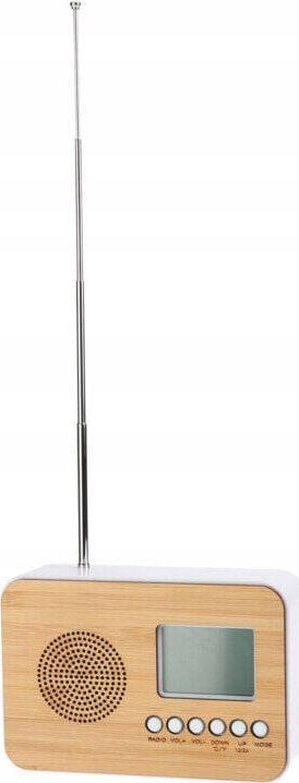 Budzik z radiem i termometrem, na baterie