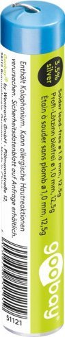 Goobay Cyna lutownicza bezołowiowa, 1,0 mm, rolka 12,5 g