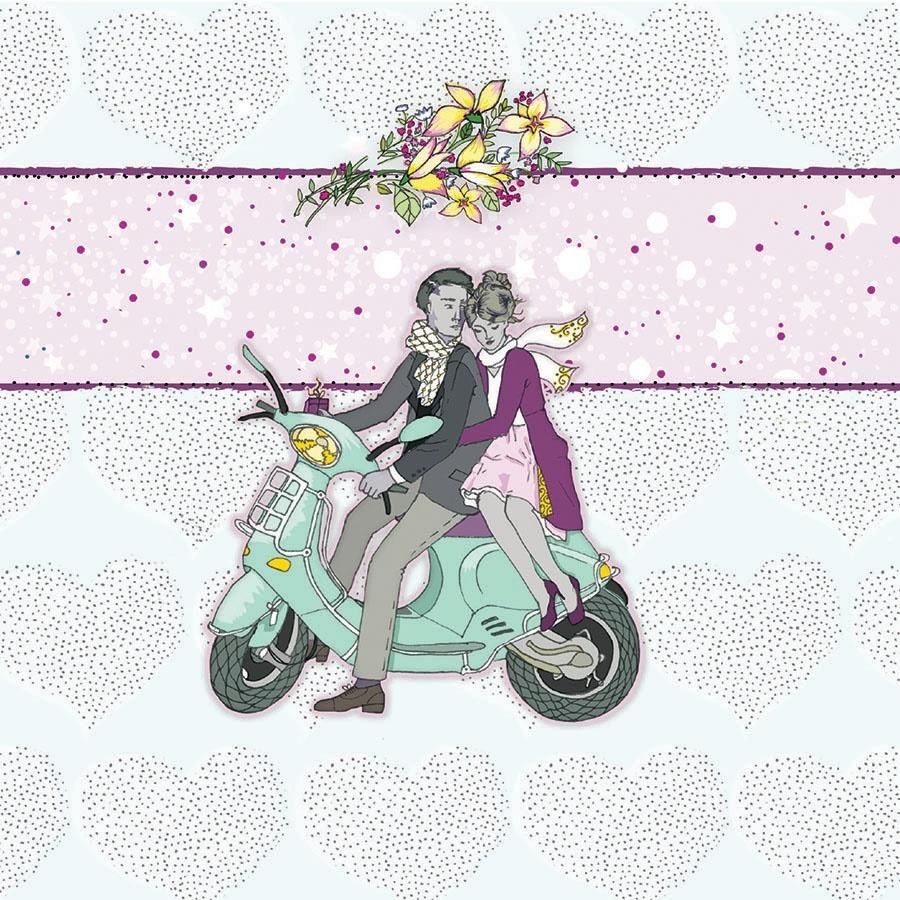 Clear Creation Karnet Swarovski kwadrat CL0228 Ślub skuter