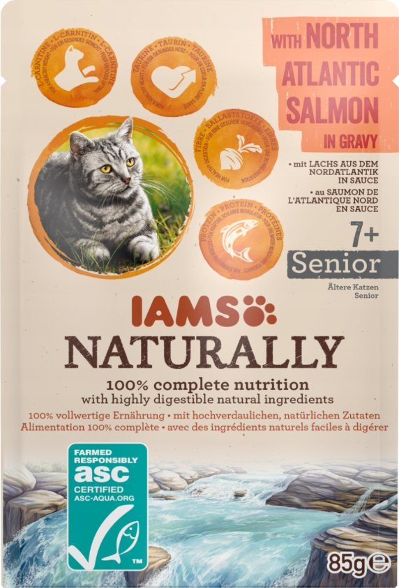 IAMS IAMS - Naturally with North Atlantic Salmon in gravy 85g