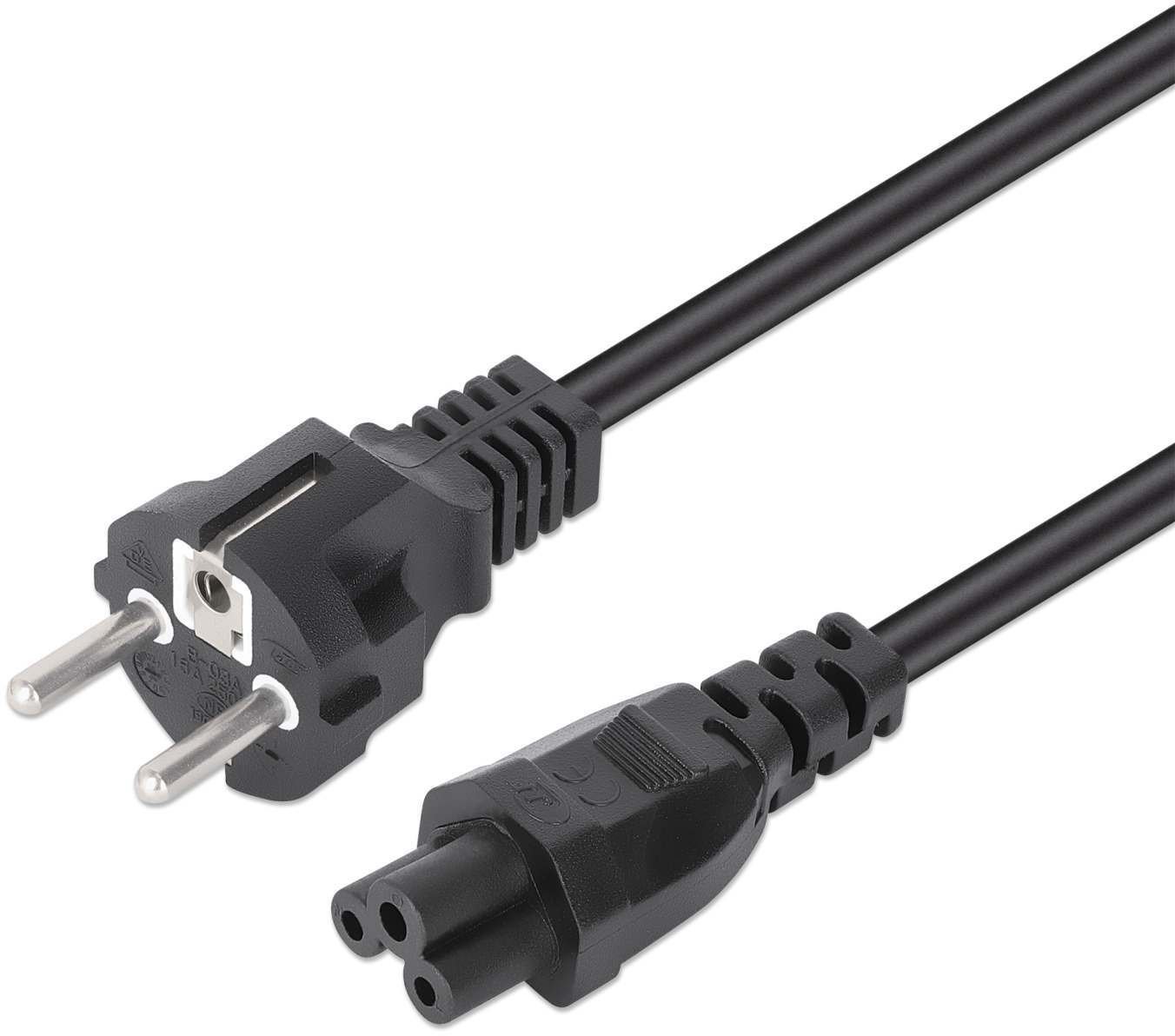 Manhattan kabel zasilające Czarny 3 m CEE7/7 IEC C5