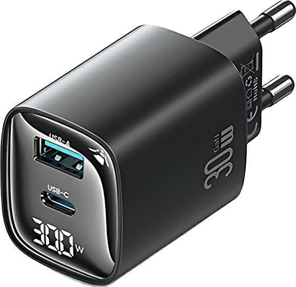 Ładowarka Usams USAMS Ład. siec. CC229 30W GaN USB-C/USB-A Fast Charging XC Series czarny/black CC229TC01