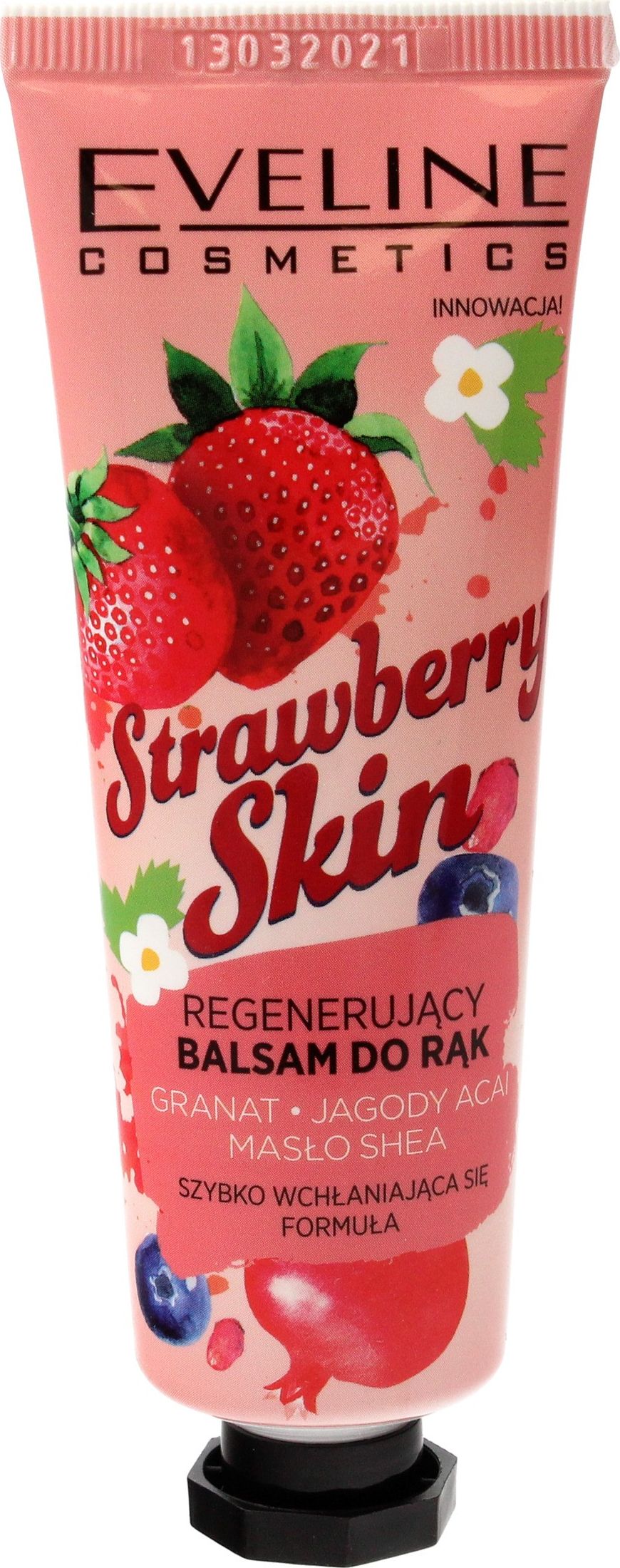 Eveline EVELINE_Strawberry Skin regenerujący balsam do rąk Granat Jagody Acai Masło Shea 50ml