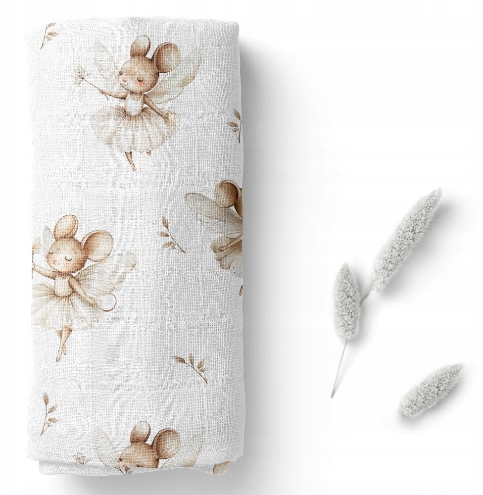 BOCIOLAND BL193-PIELUSZKA BAMBUSOWA 40X40 MYSZKI